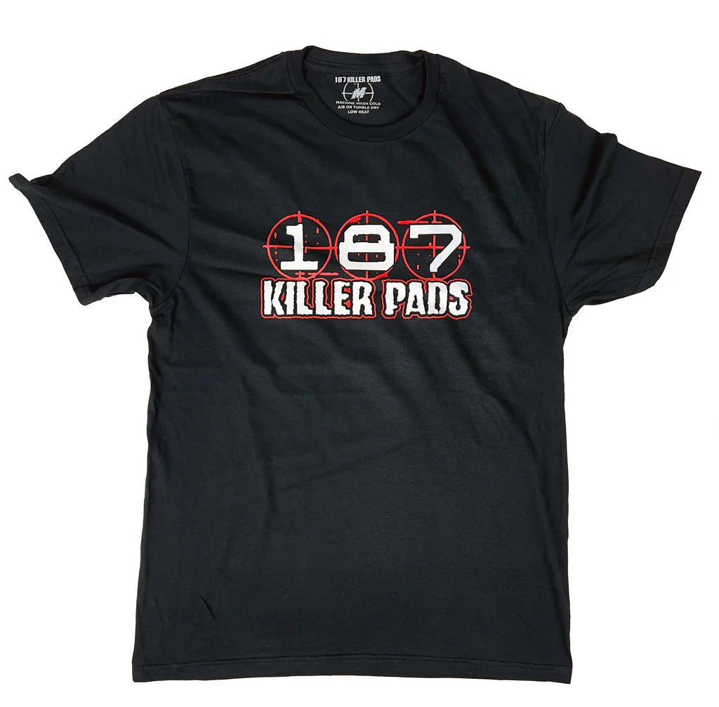187 BLOCK LOGO TEE - Black – Insane Haunt Productions LLC