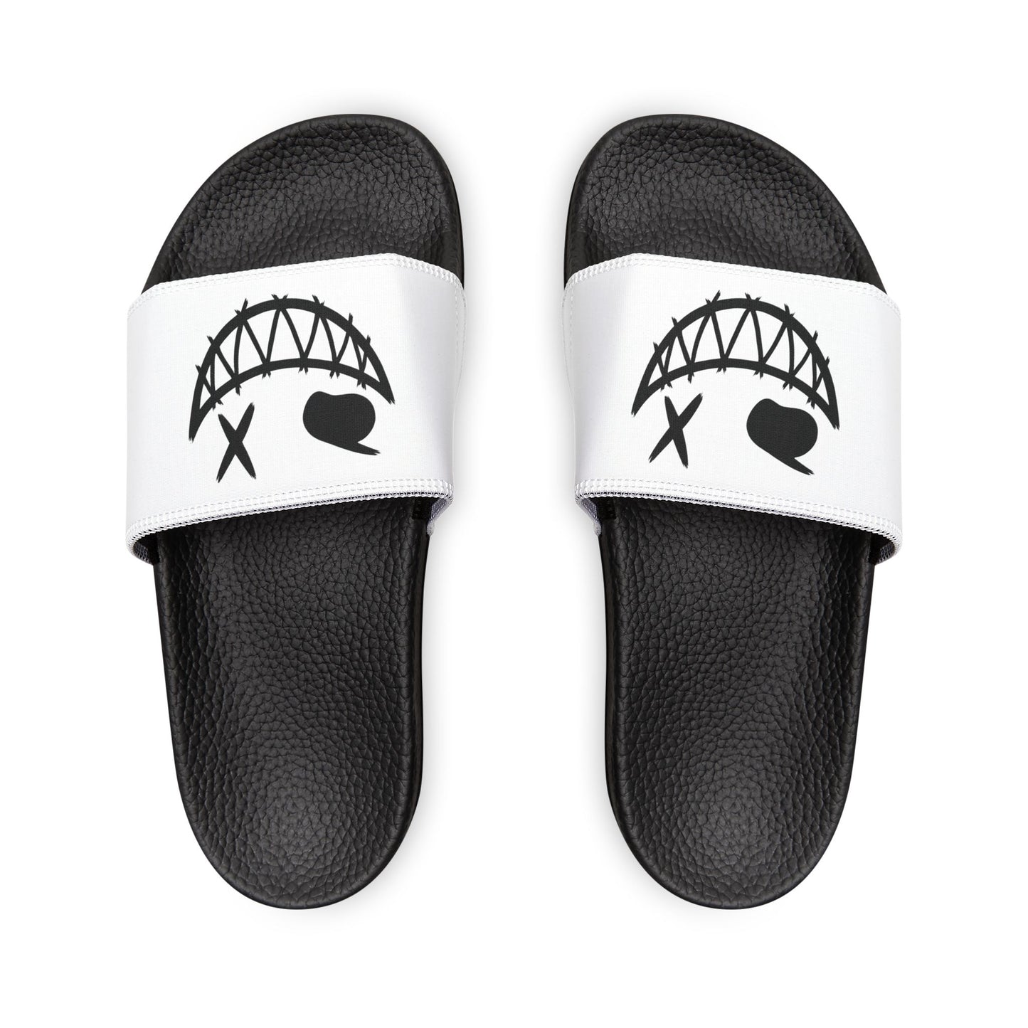 IHP™ Haunt Slider Removable-Strap Sandals - White & Black