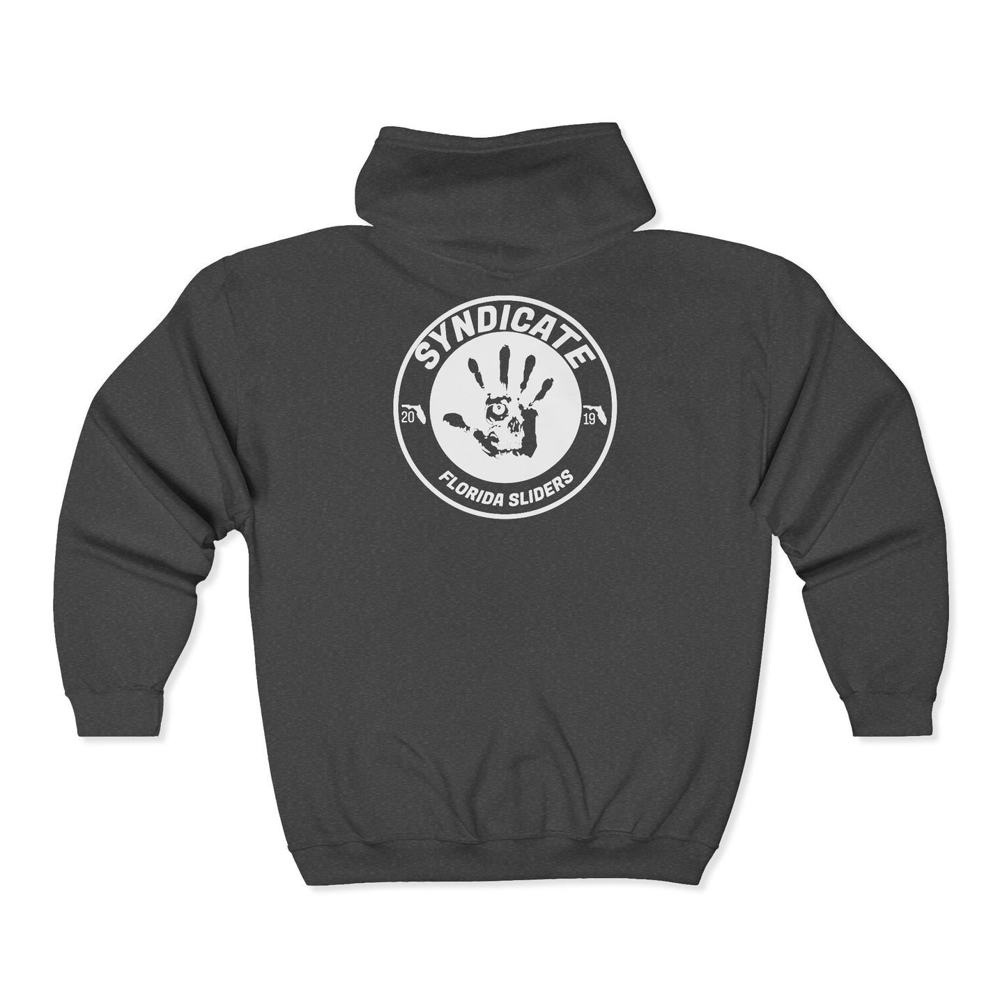 Syndicate Logo Full Zip Hooded Sweatshirt - Grey