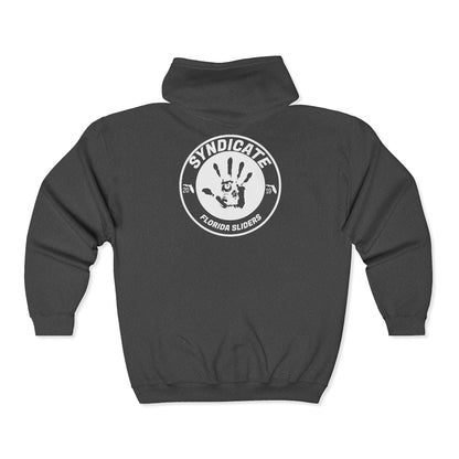 Syndicate Logo Full Zip Hooded Sweatshirt - Grey