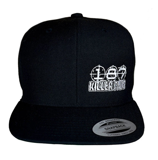 187 Block Logo Flat Cap - Black