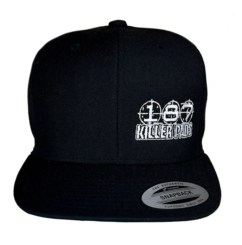 187 Block Logo Flat Cap - Black
