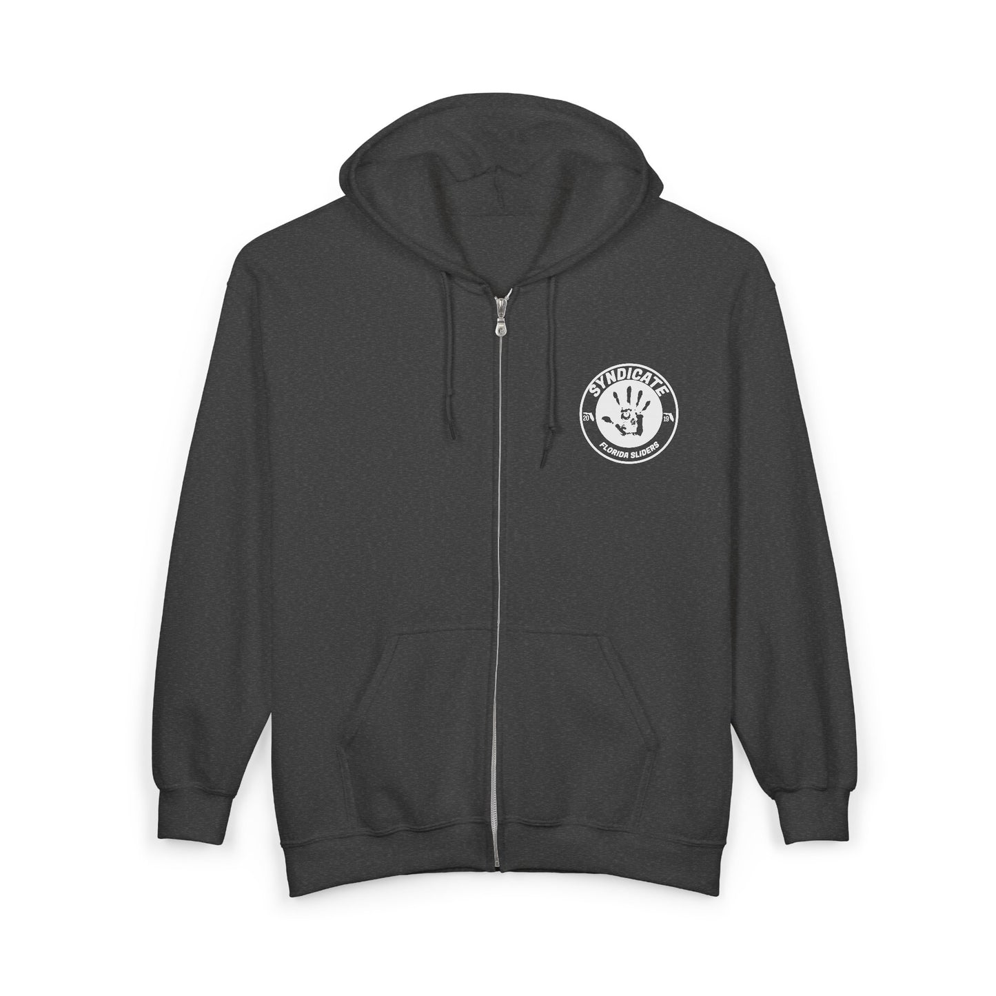Syndicate Logo Full Zip Hooded Sweatshirt - Grey