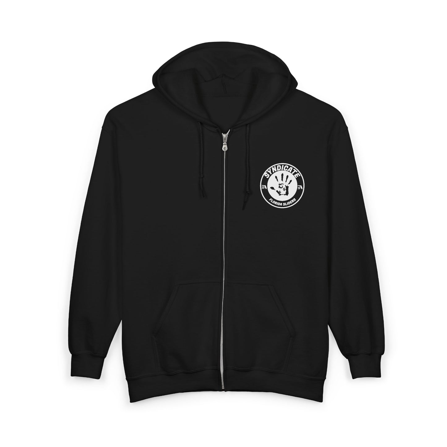 Syndicate Logo Full Zip Hooded Sweatshirt - Black
